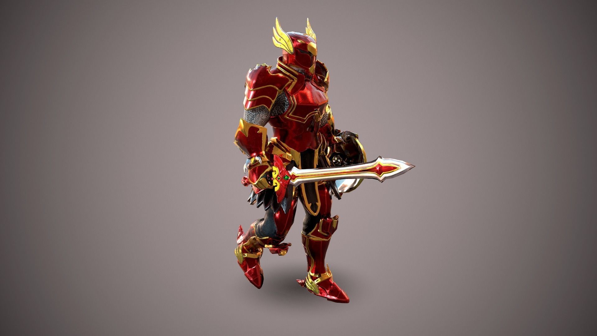 Medieval Paladin Pack Low-poly 3D model_16
