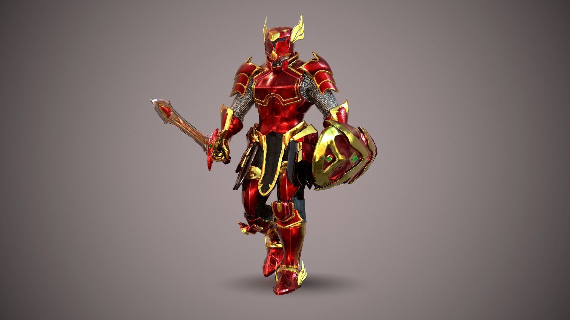 Medieval Paladin Pack Low-poly 3D model_14