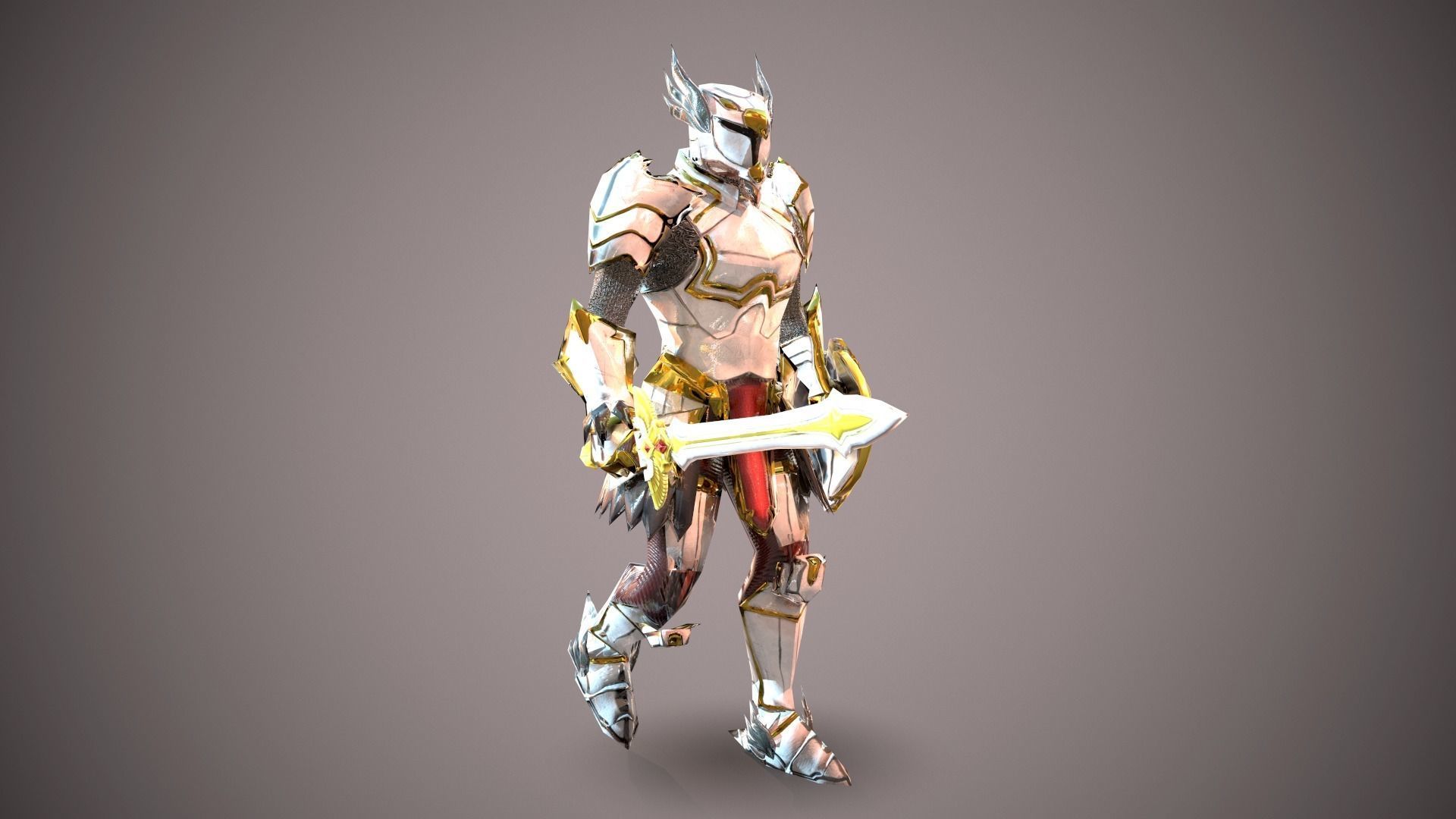 Medieval Paladin Pack Low-poly 3D model_7