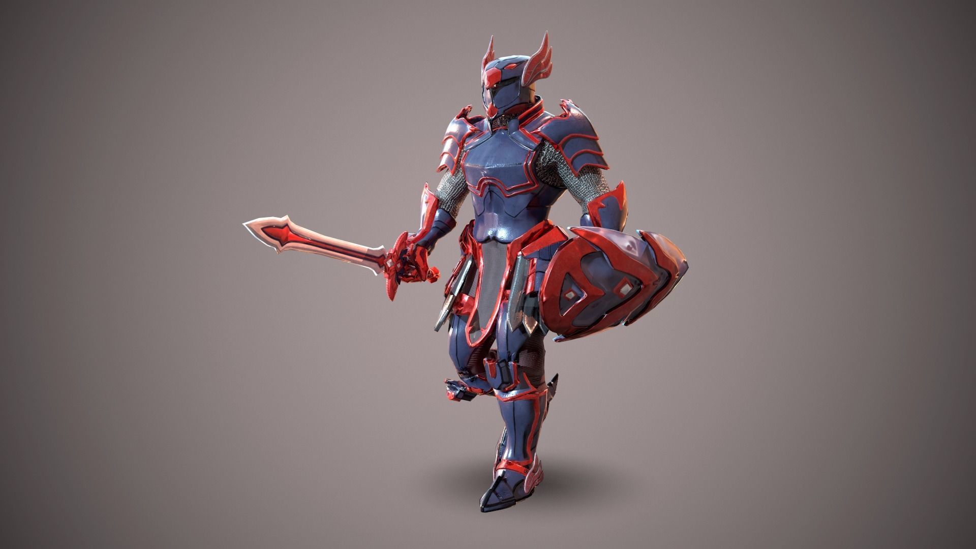 Medieval Paladin Pack Low-poly 3D model_9