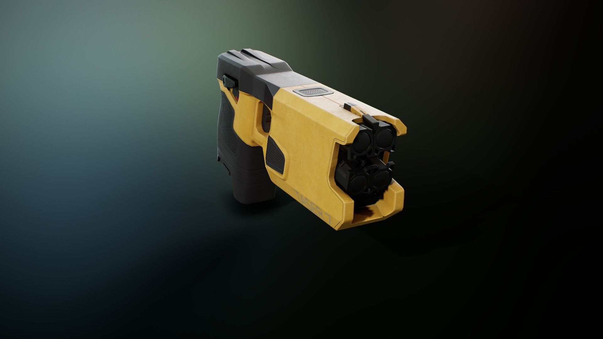 Taser 7 laser gun Low-poly 3D model_5