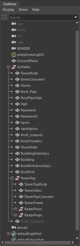 King Abdulaziz Airport Control Tower Low-poly 3D model_19