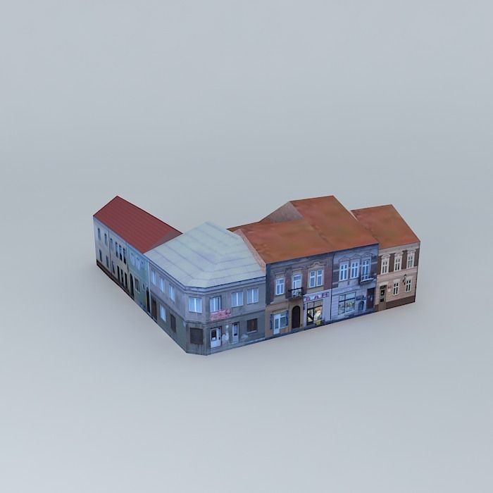 Market in Pilsen with Kosciuszko Street Free 3D model_2