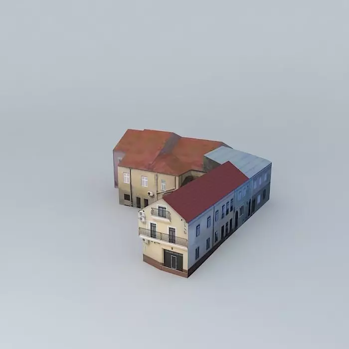 Market in Pilsen with Kosciuszko Street Free 3D model_0