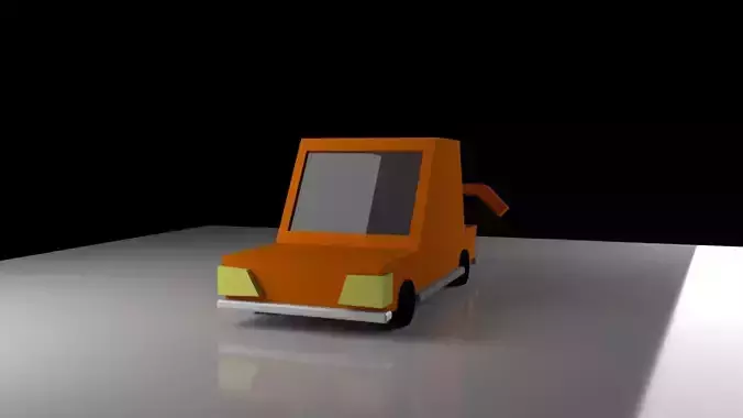 Low Poly car Model orange