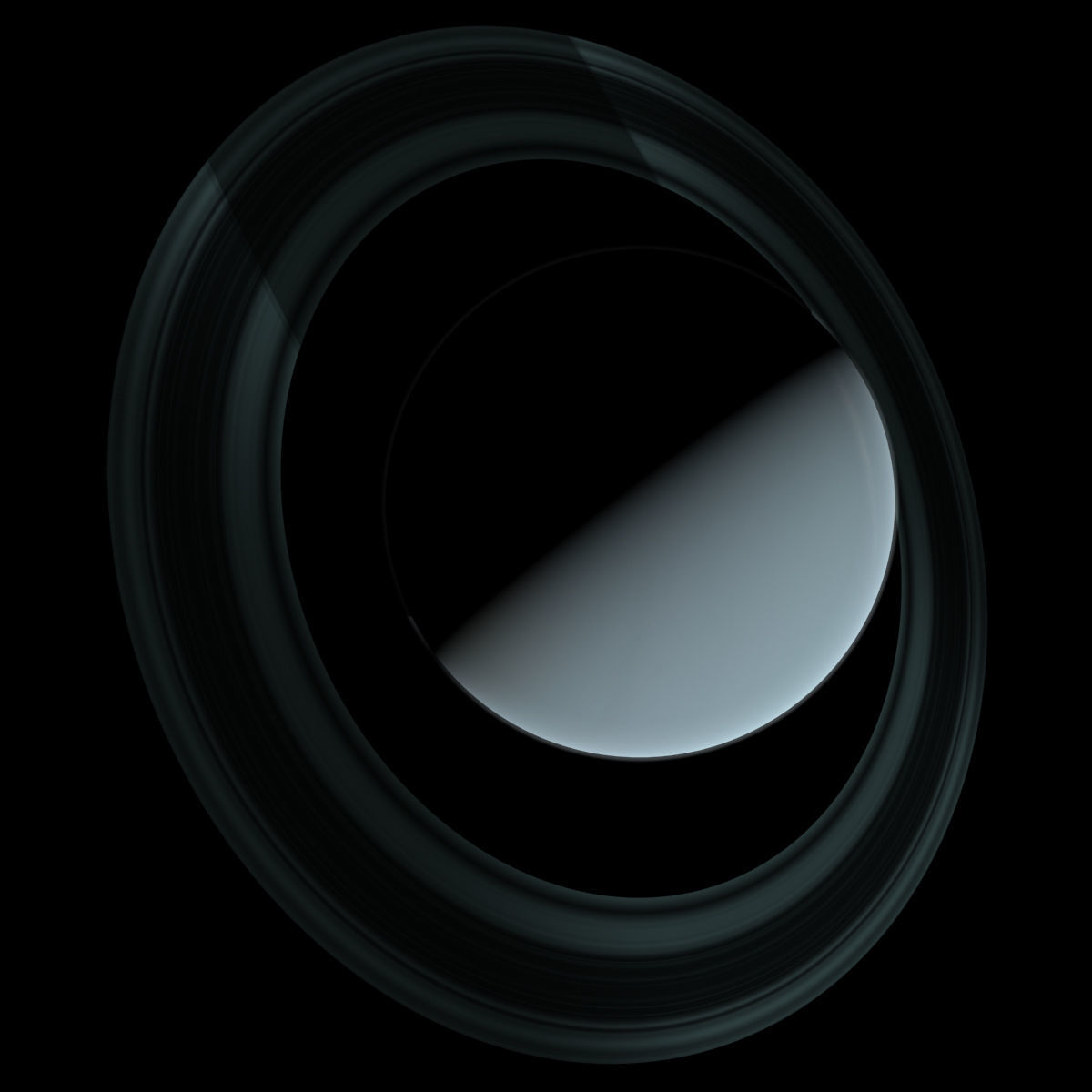 Uranus planet saturn 3D model_5