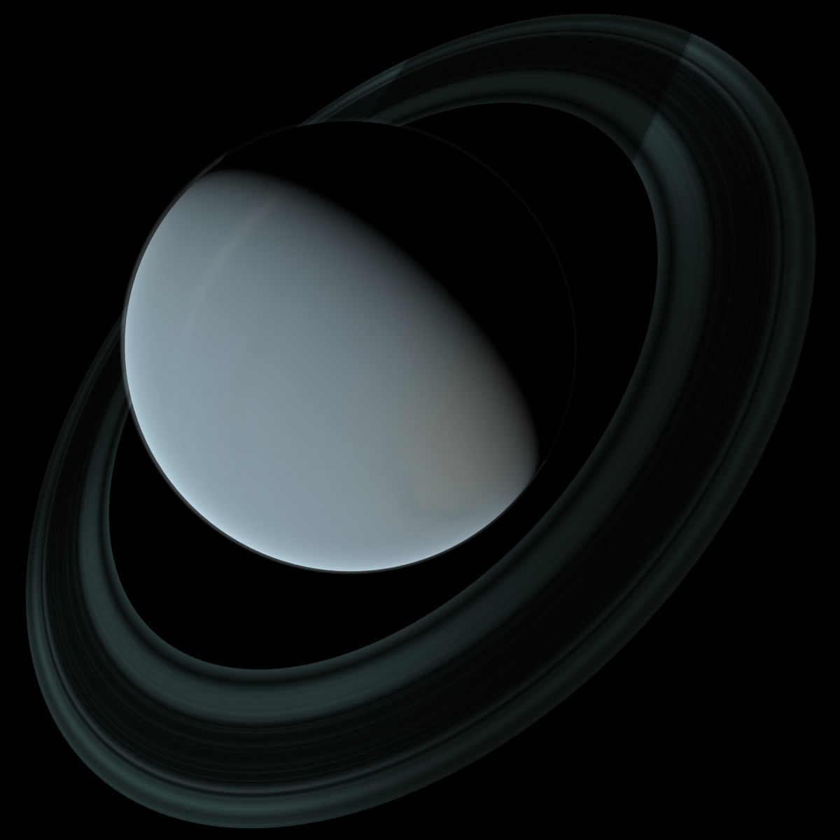 Uranus planet saturn 3D model_2