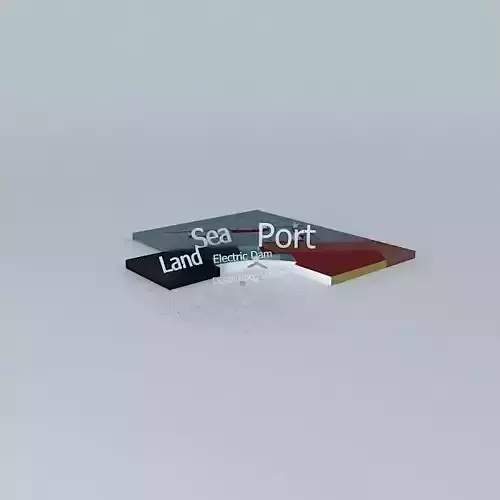 Sea Electric Dam Concept and Desalination Free 3D model