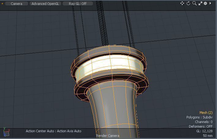 Sword Low-poly 3D model lamp with metal rod hanging from it Free 3D model_11
