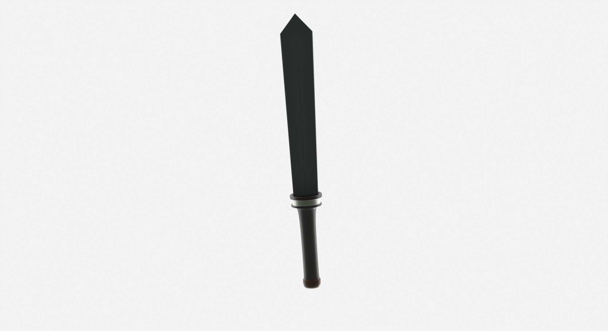Sword Low-poly 3D model lamp with metal rod hanging from it Free 3D model_1