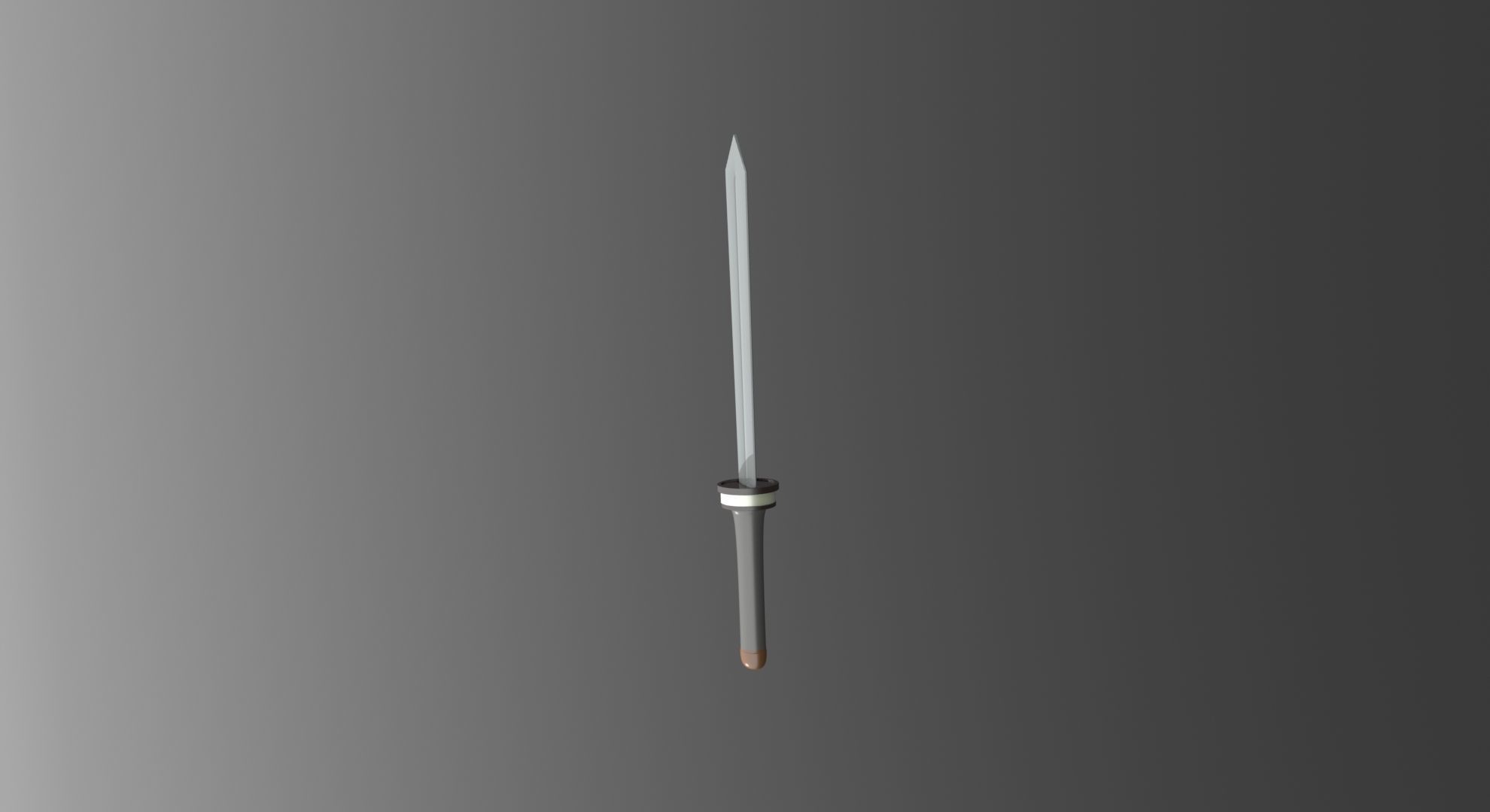 Sword Low-poly 3D model lamp with metal rod hanging from it Free 3D model_10