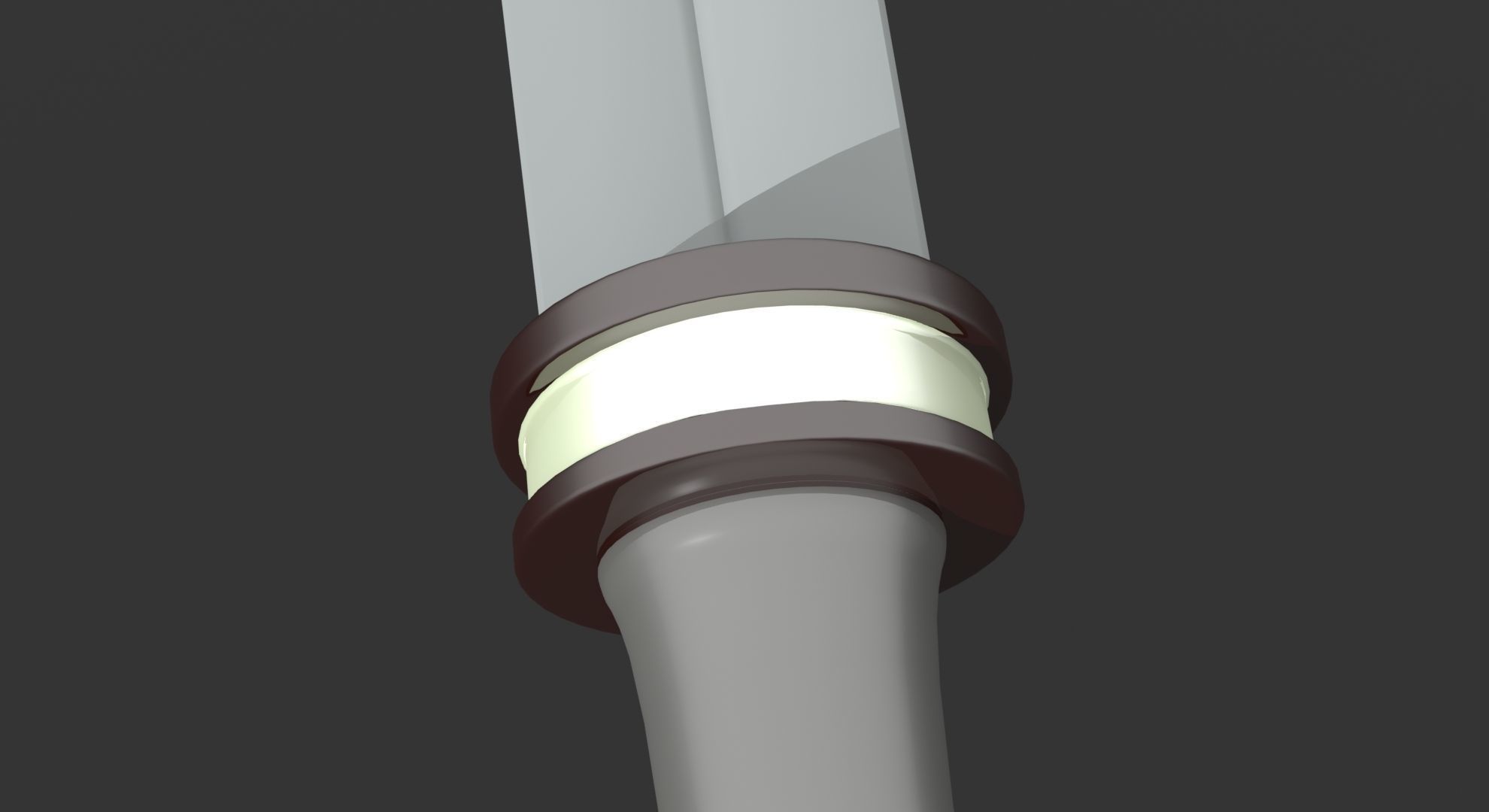 Sword Low-poly 3D model lamp with metal rod hanging from it Free 3D model_9