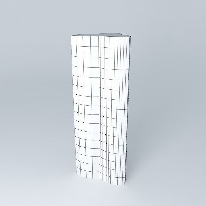 Torre D2 building Free 3D model_4