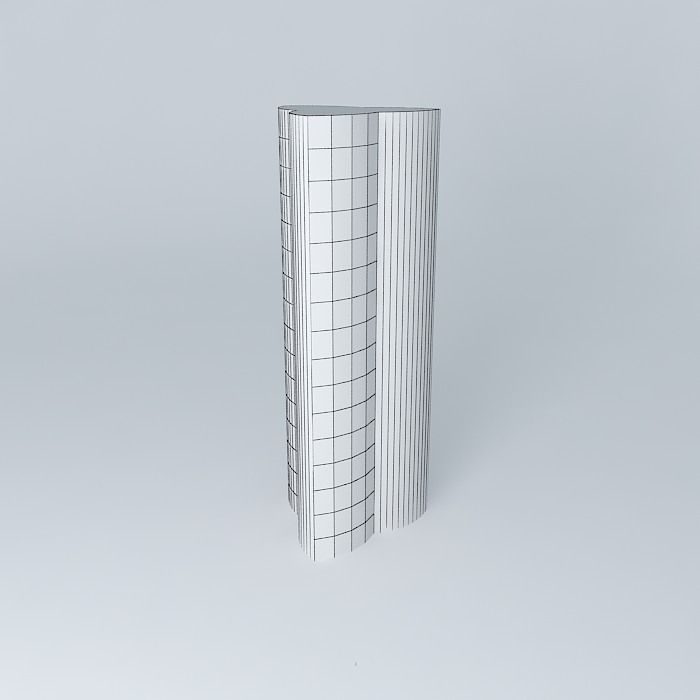 Torre D2 building Free 3D model_3