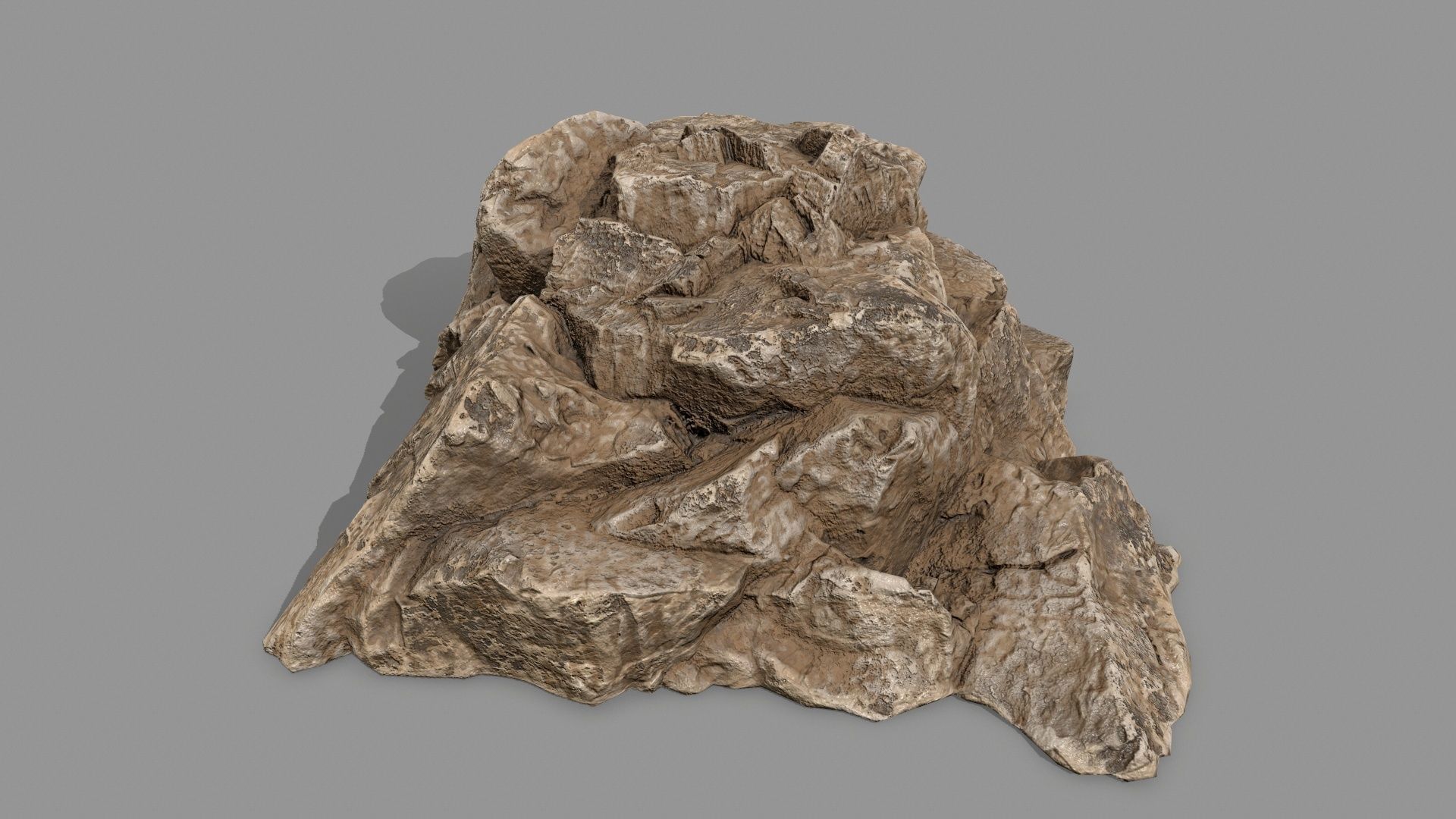 Rock Set mountain of rocks Low-poly 3D model_8