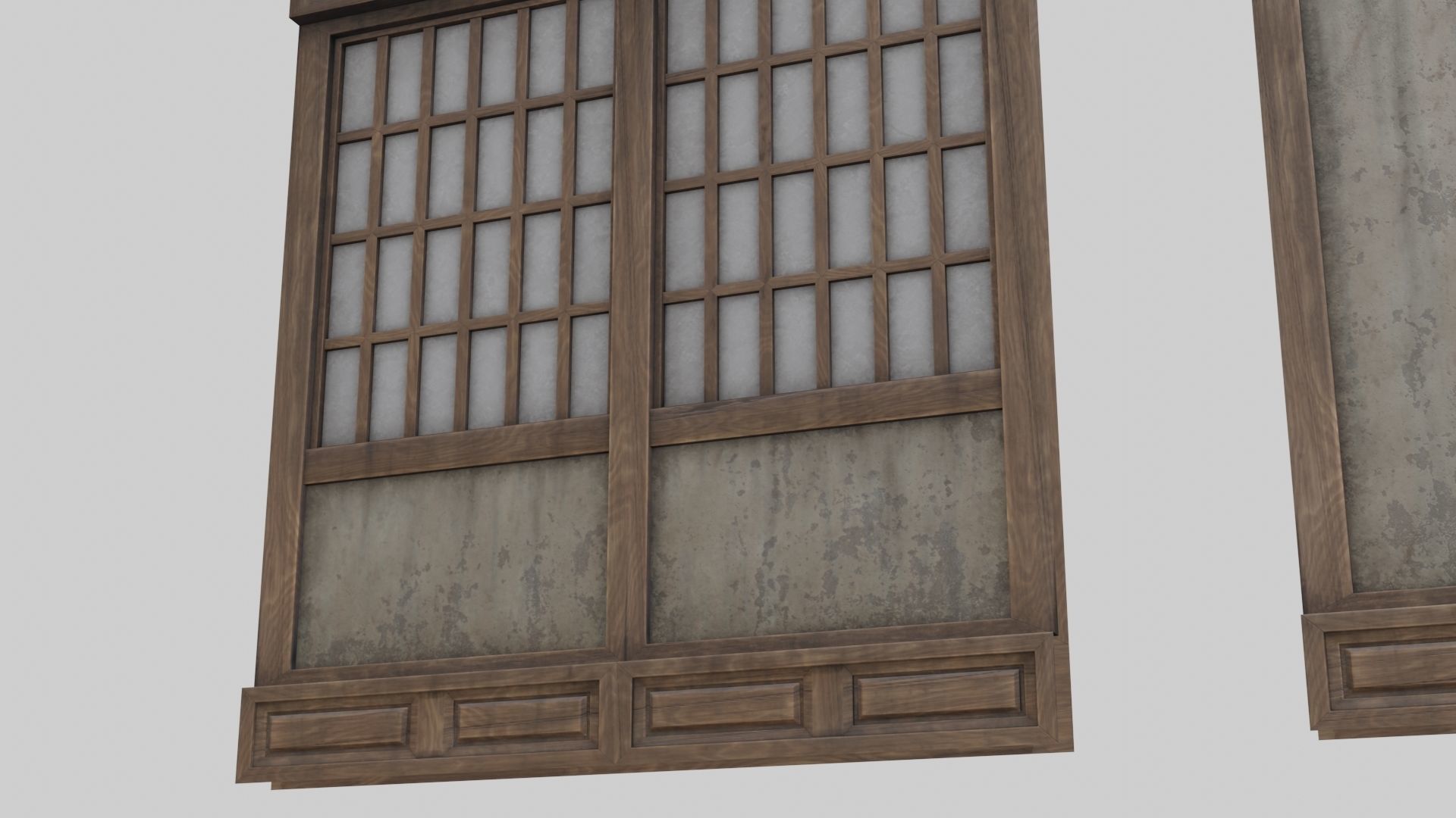 Low Poly Modular Japanese House With PBR Materials Low-poly 3D model_3