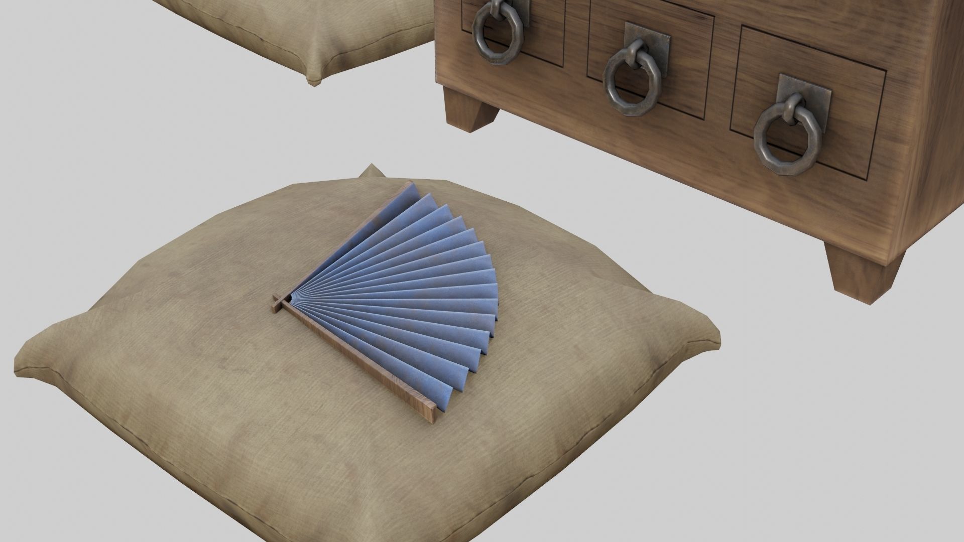 Low Poly Modular Japanese House With PBR Materials Low-poly 3D model_38