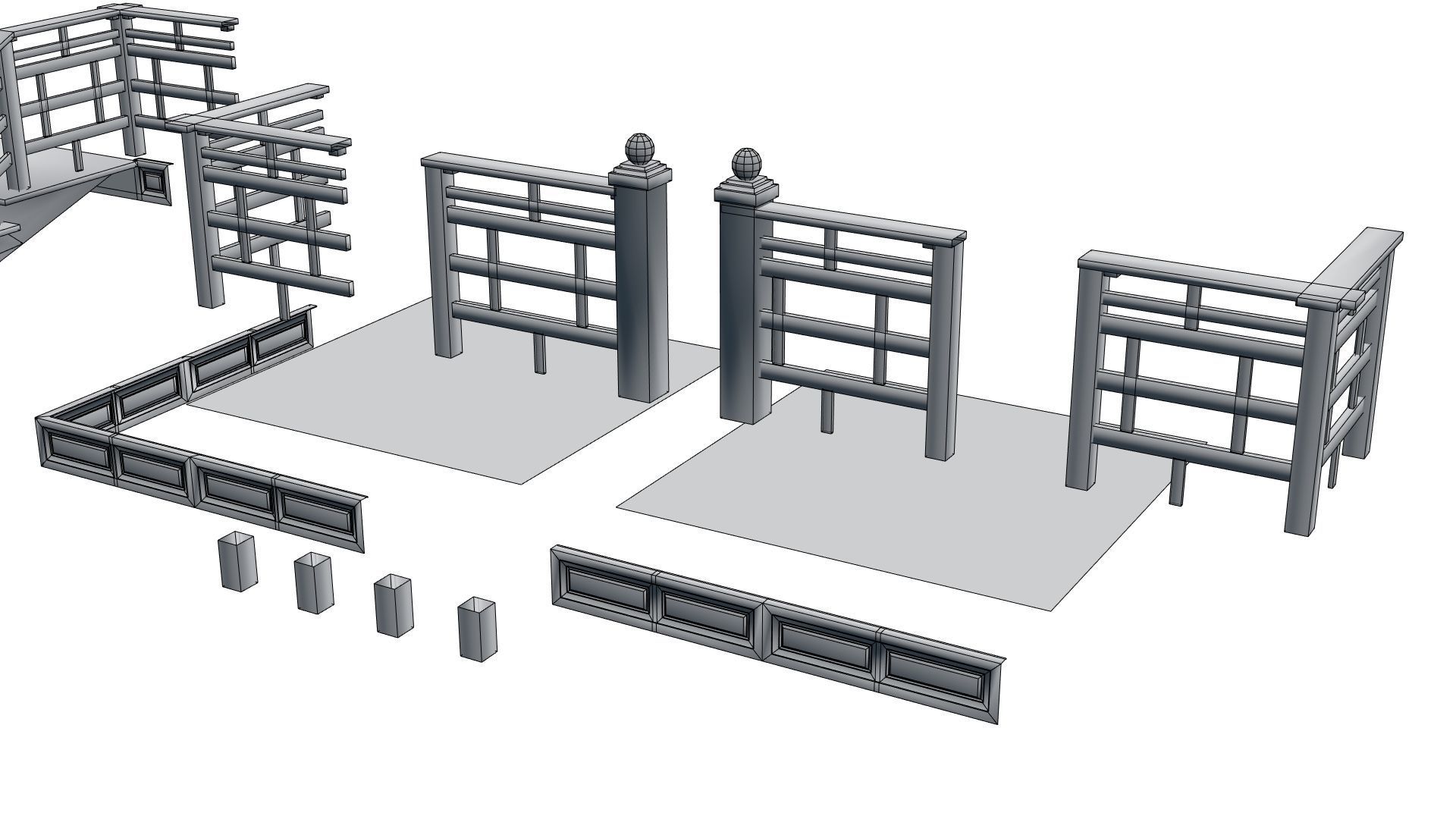 Low Poly Modular Japanese House With PBR Materials Low-poly 3D model_86