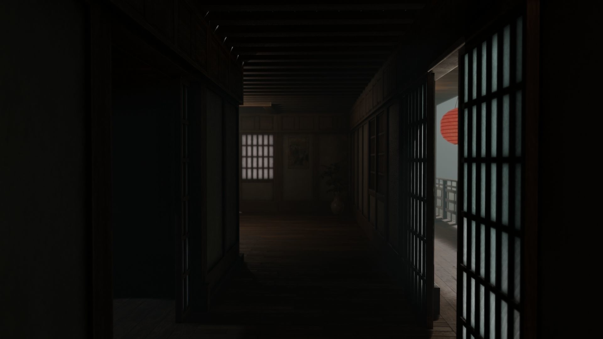 Low Poly Modular Japanese House With PBR Materials Low-poly 3D model_73