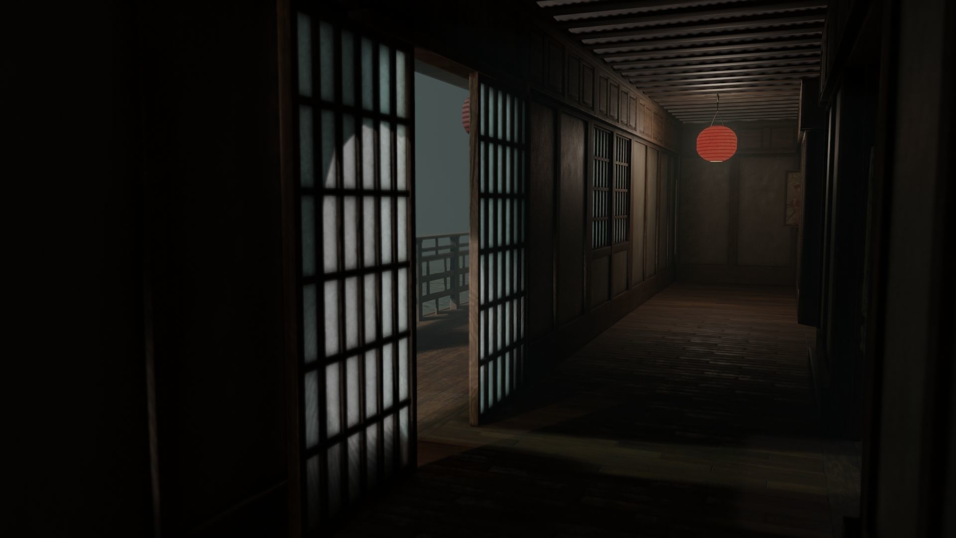 Low Poly Modular Japanese House With PBR Materials Low-poly 3D model_70