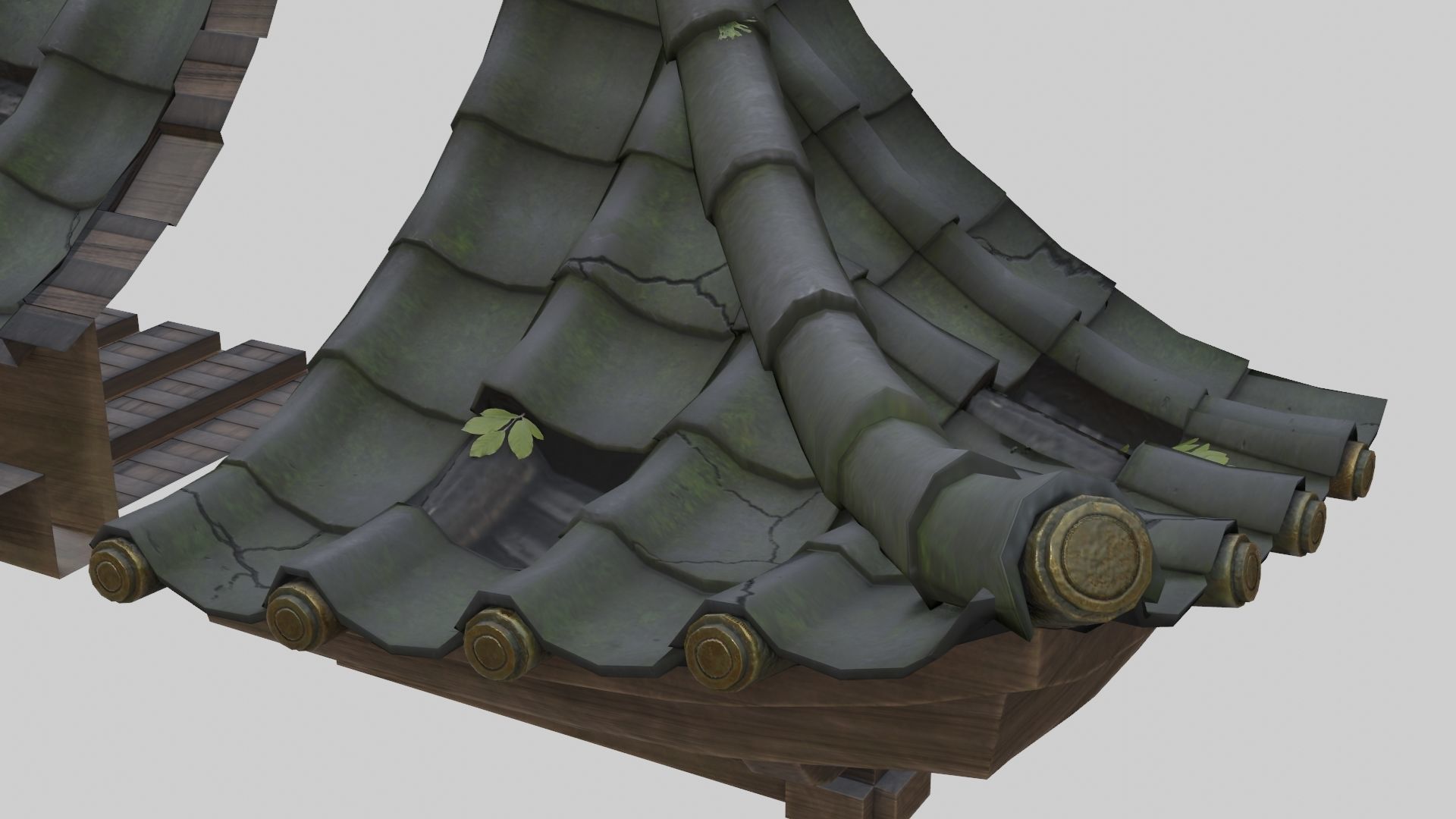Low Poly Modular Japanese House With PBR Materials Low-poly 3D model_13