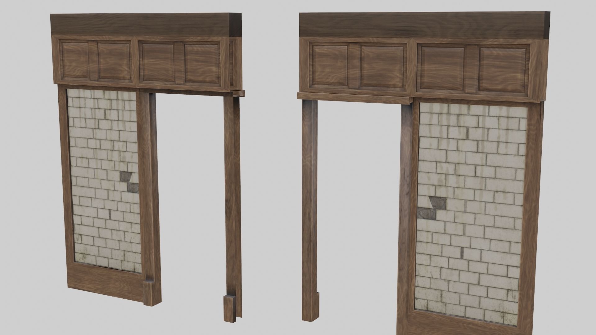 Low Poly Modular Japanese House With PBR Materials Low-poly 3D model_24