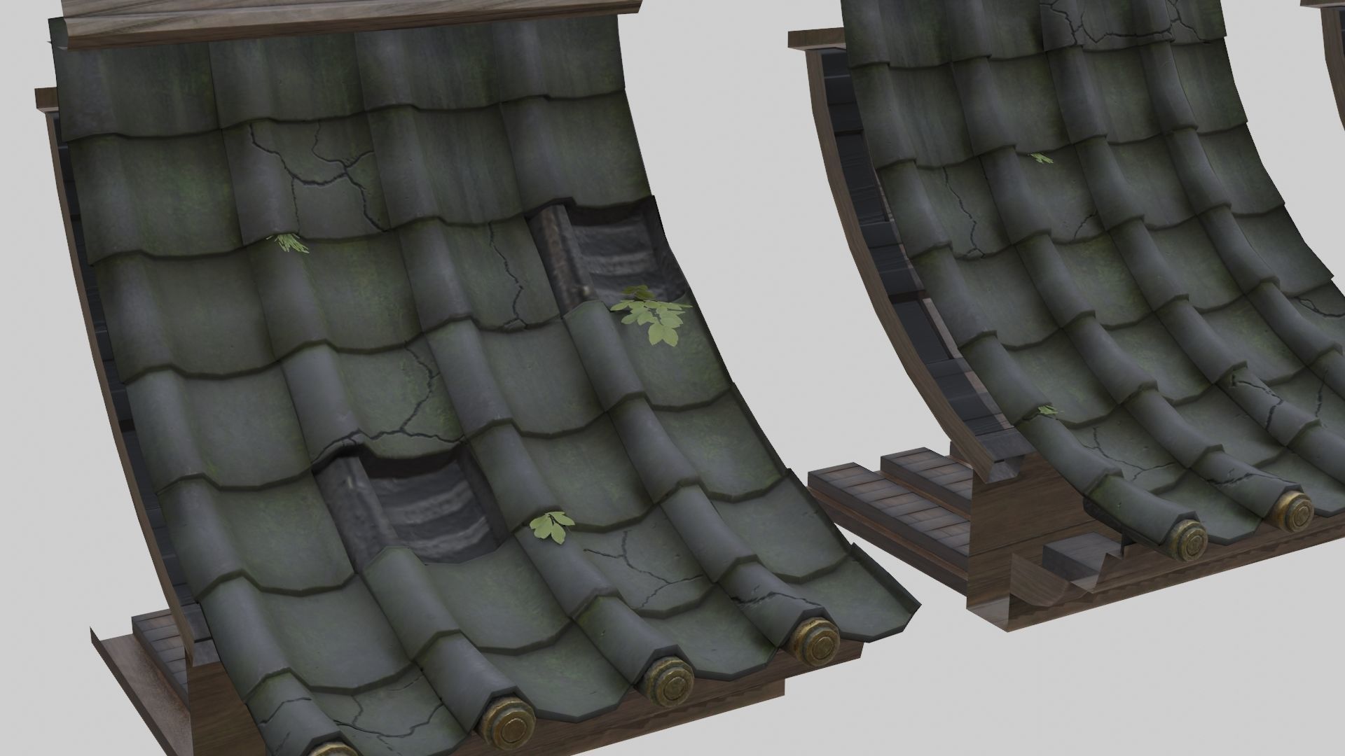 Low Poly Modular Japanese House With PBR Materials Low-poly 3D model_12