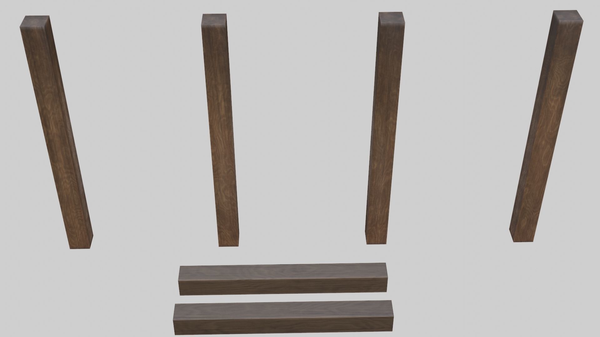 Low Poly Modular Japanese House With PBR Materials Low-poly 3D model_33