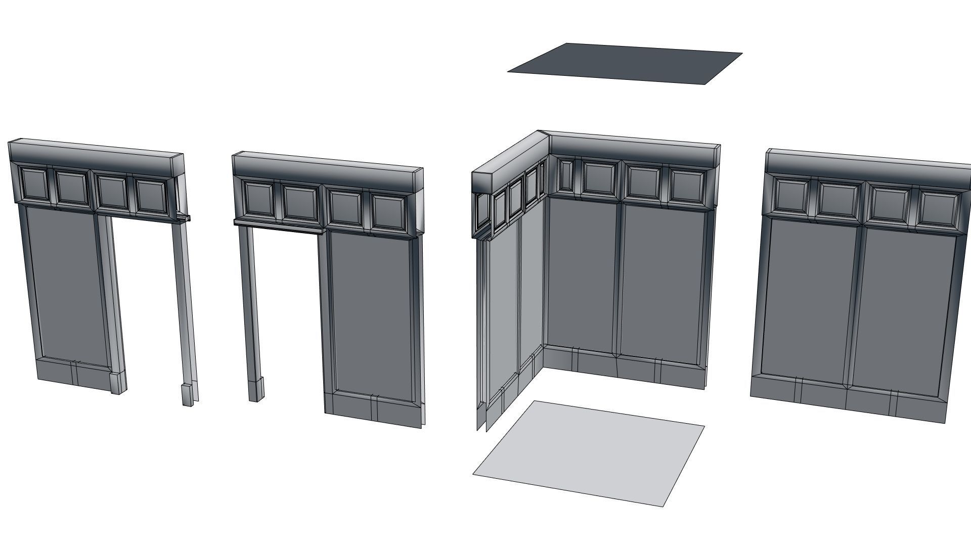 Low Poly Modular Japanese House With PBR Materials Low-poly 3D model_90
