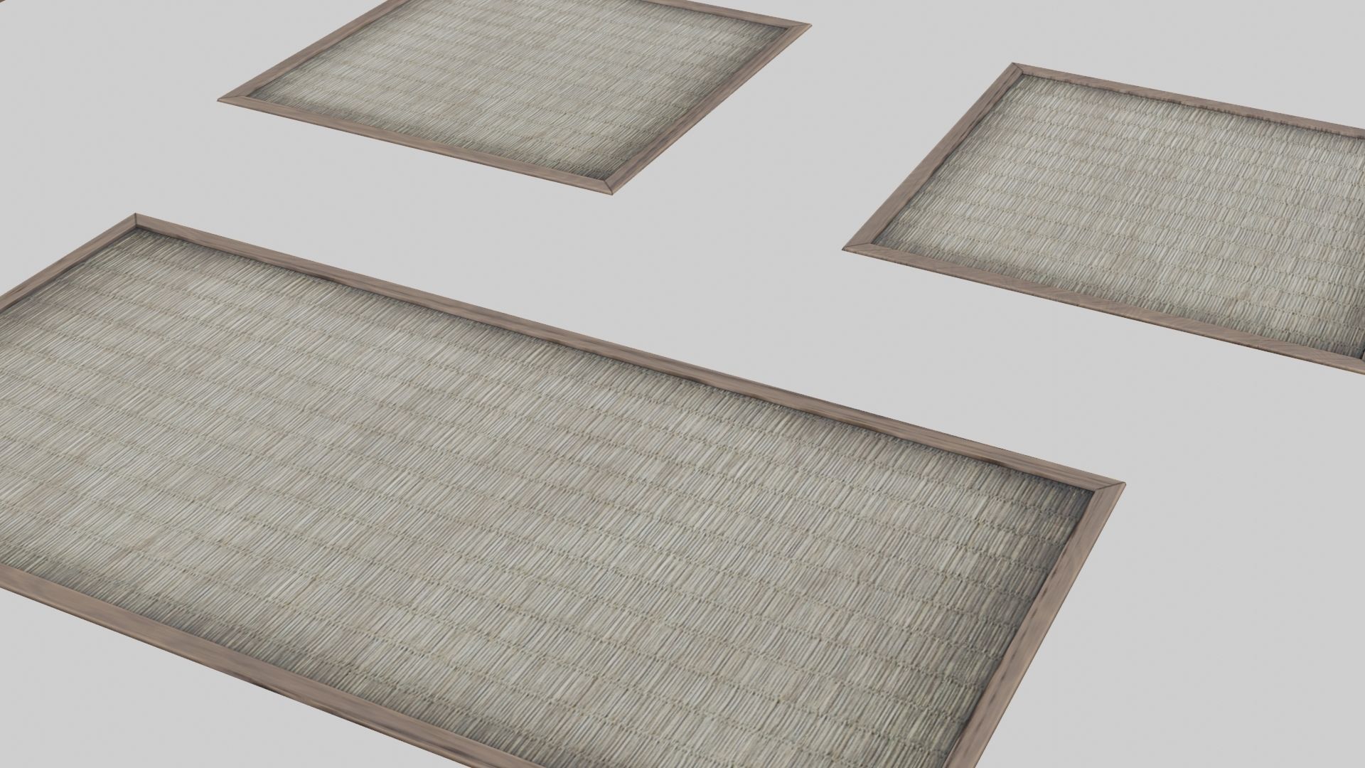 Low Poly Modular Japanese House With PBR Materials Low-poly 3D model_8
