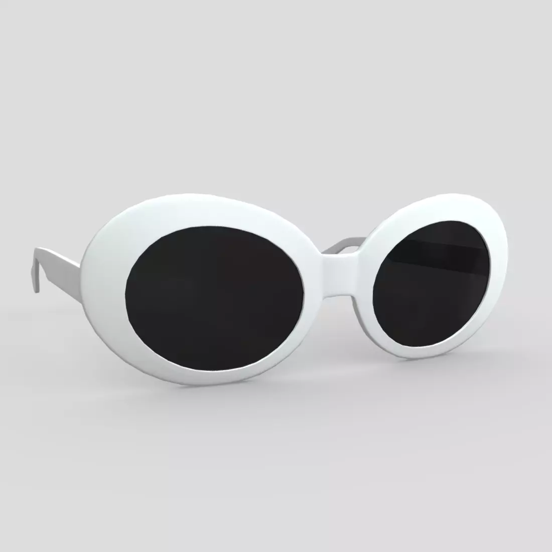 Sunglasses round Low-poly 3D model_0