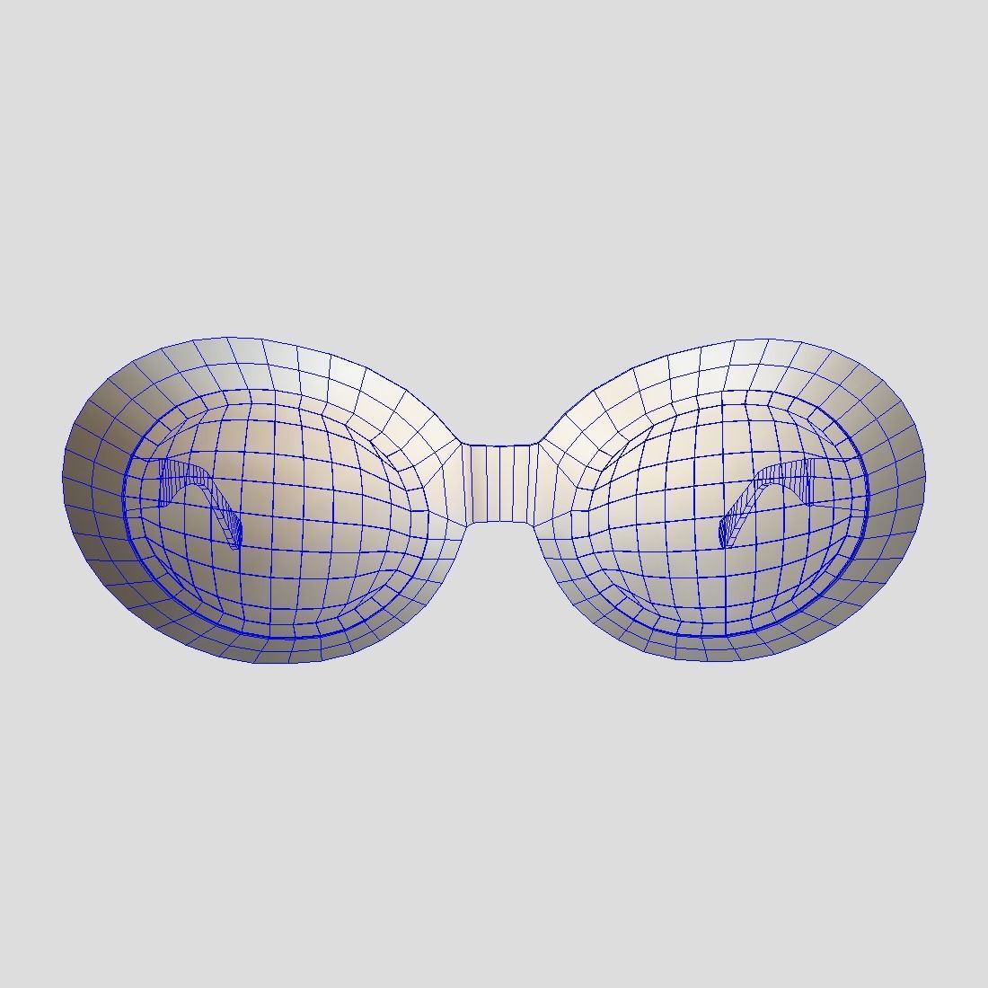 Sunglasses round Low-poly 3D model_3
