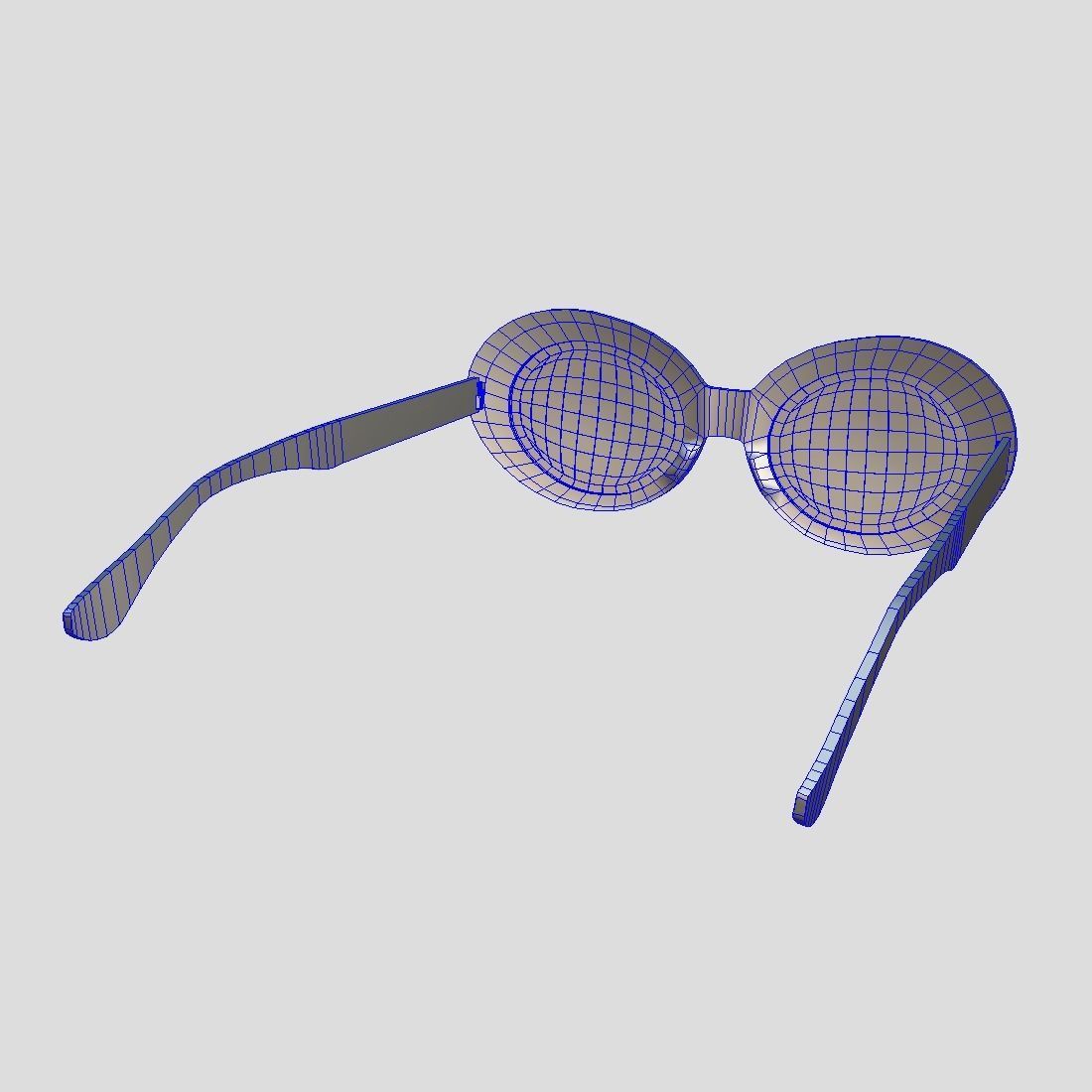 Sunglasses round Low-poly 3D model_11