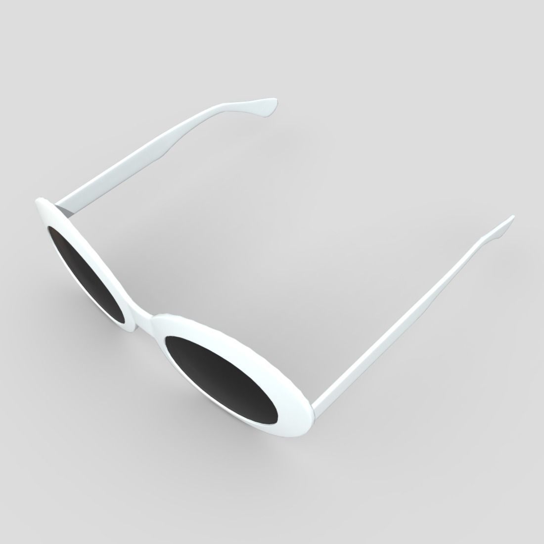 Sunglasses round Low-poly 3D model_6