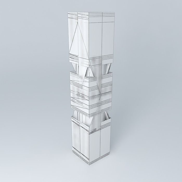 Building J1 for offices Free 3D model_3