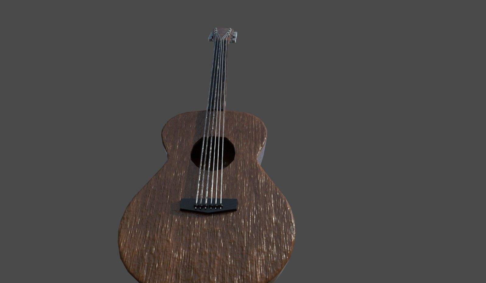 Guitar Model acoustic Low-poly 3D model_3