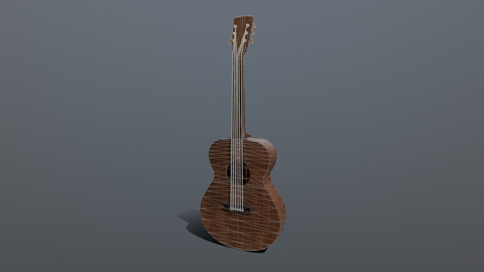Guitar Model acoustic Low-poly 3D model_6
