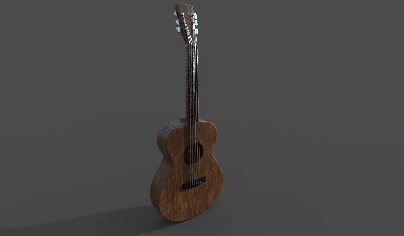Guitar Model acoustic Low-poly 3D model_0