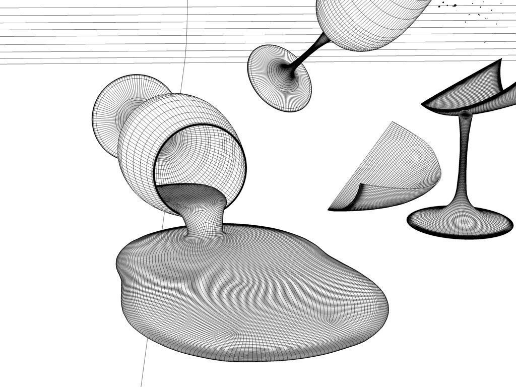 Wine glass mishaps 3D model_6