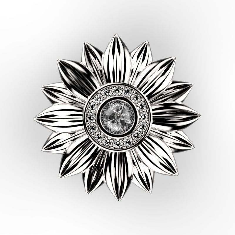 Flower Pendant 3D print model_1