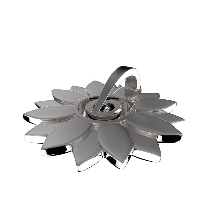 Flower Pendant 3D print model_5