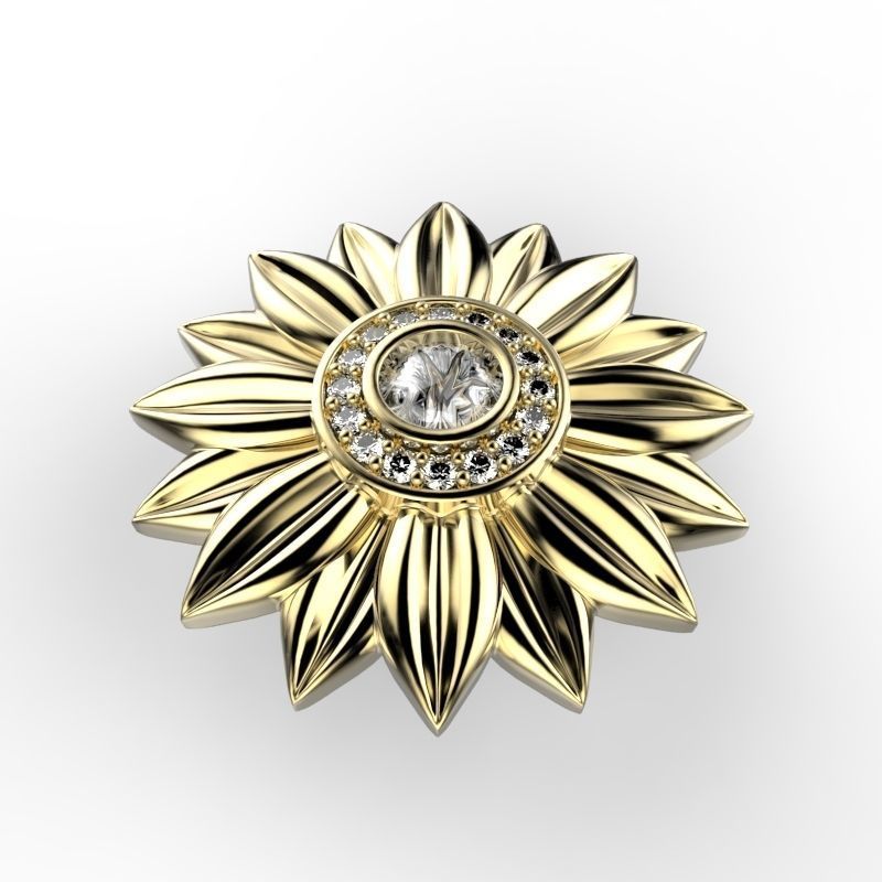 Flower Pendant 3D print model_2