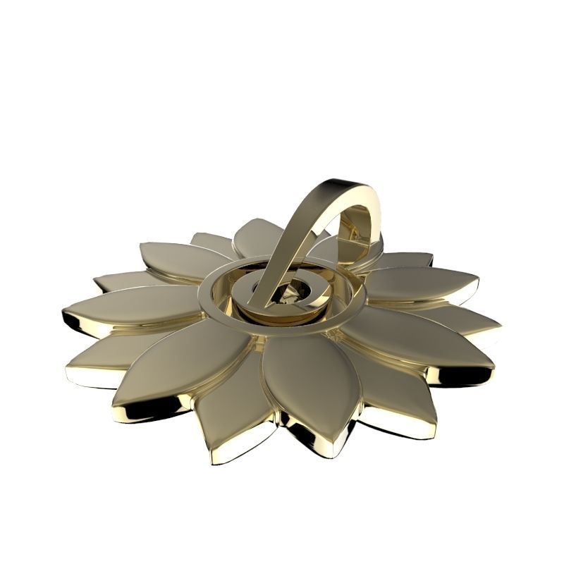 Flower Pendant 3D print model_4