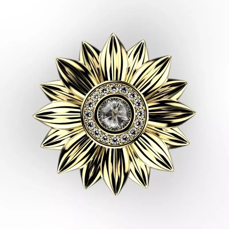 Flower Pendant 3D print model_0