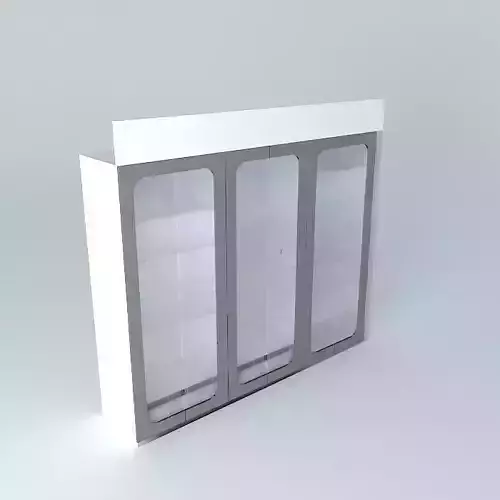 Wardrobe display cabinet with glass doors