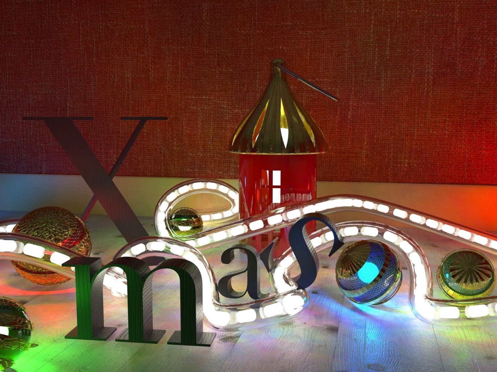 Xmas decorations Free 3D model