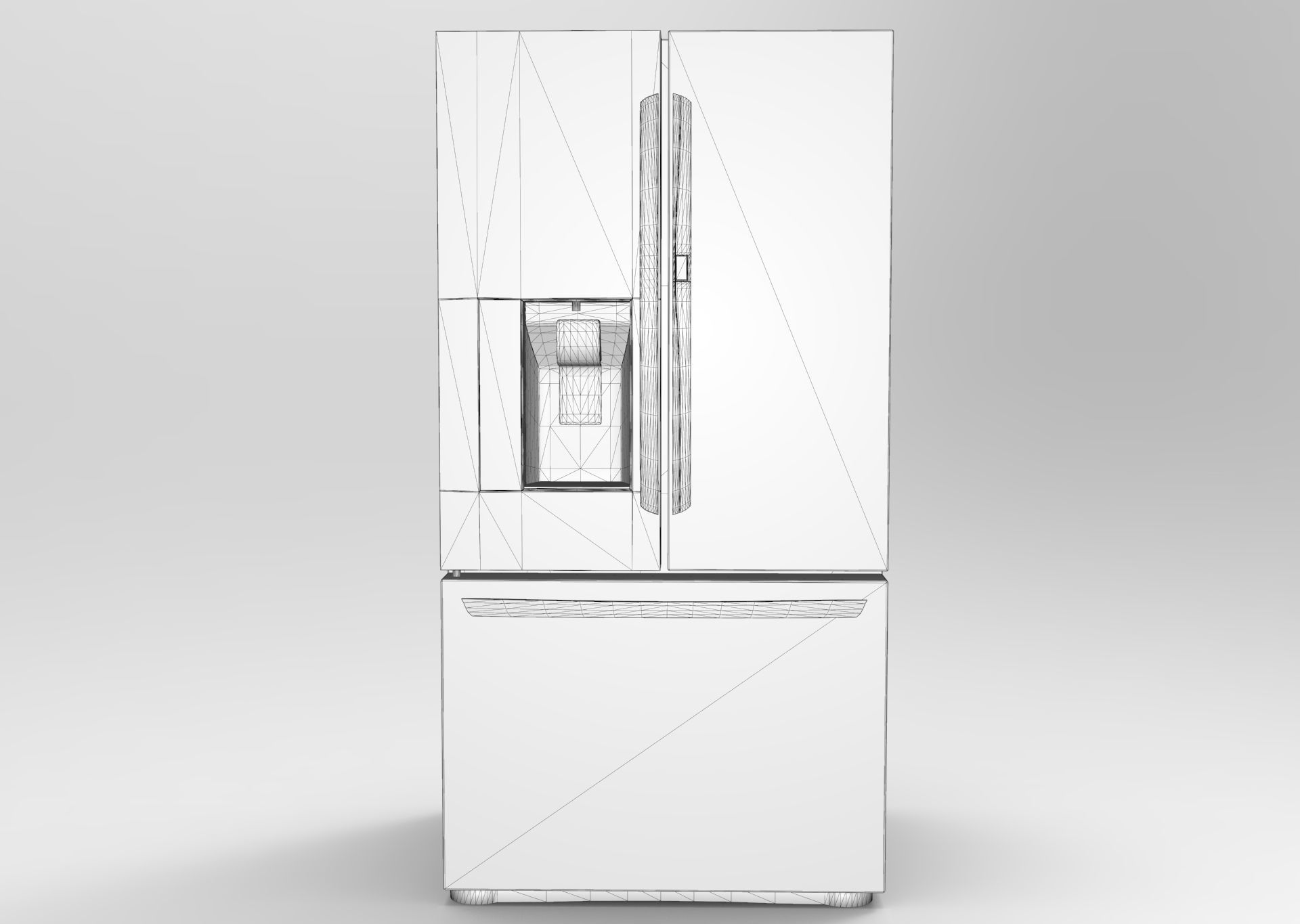 Fridge LG Low-poly 3D model_5