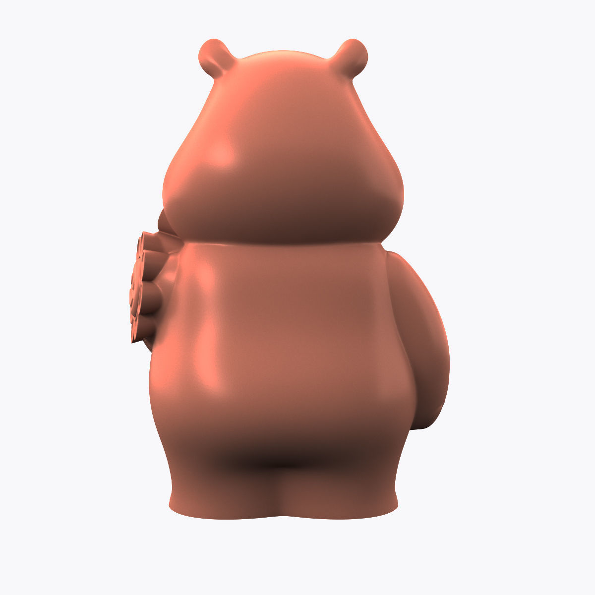 hippopotamus bear 3D print model_6