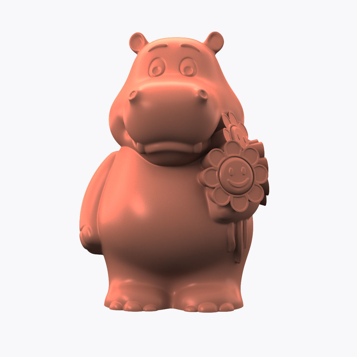hippopotamus bear 3D print model_1