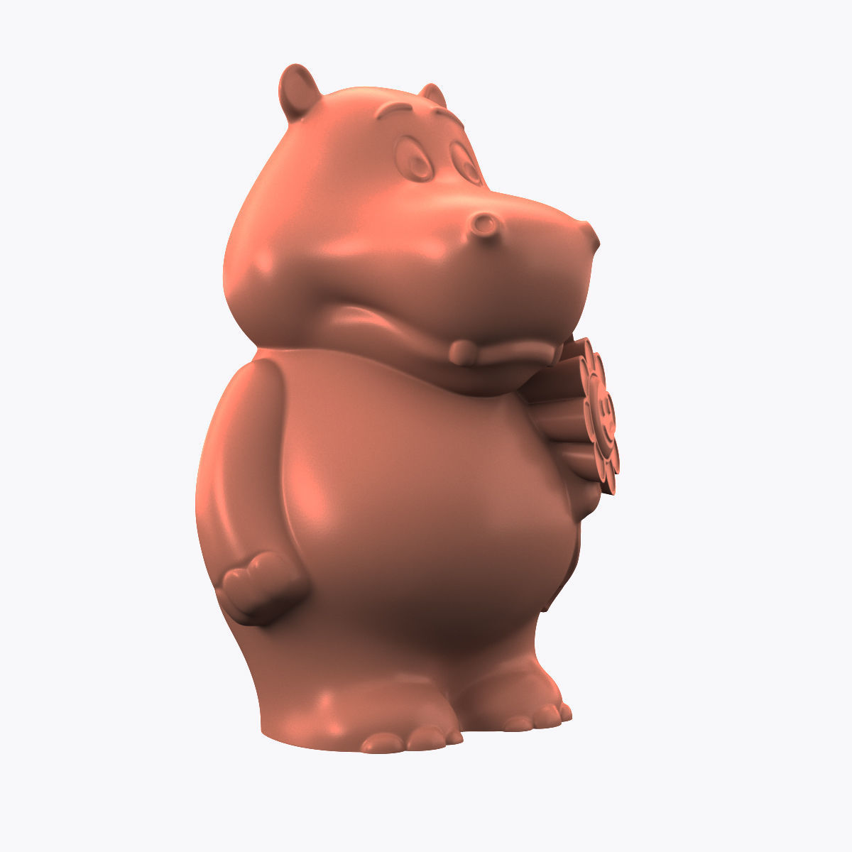 hippopotamus bear 3D print model_8